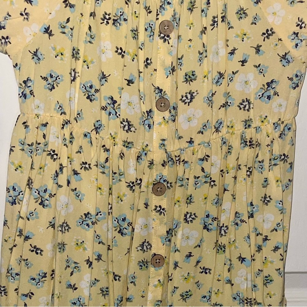 Epic Threads Yellow Floral Babydoll Dress - Picture 2 of 4